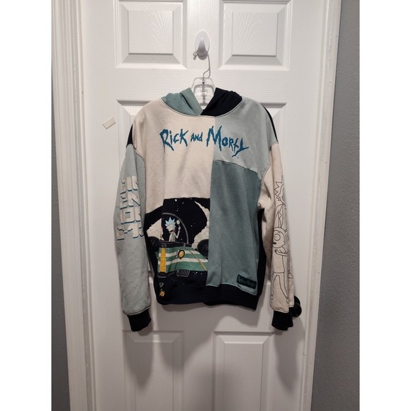 Ricky And Morty Hoodie Pullover Hoodie Men M Multicolor Sweatshirt Men Casual - Picture 1 of 13